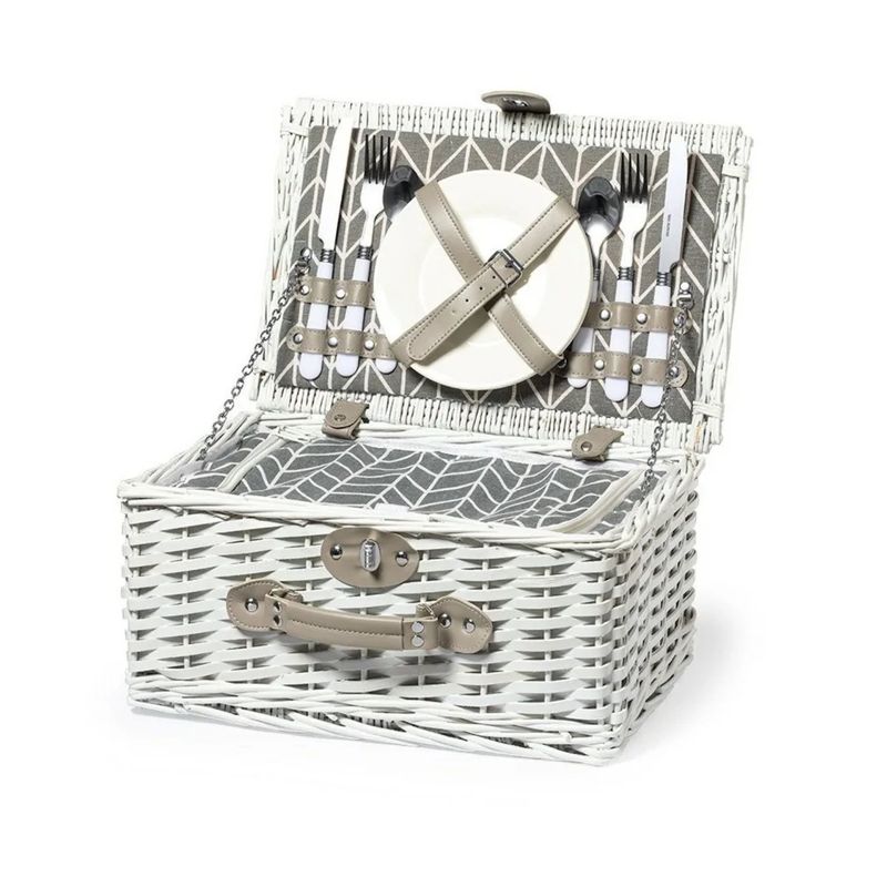 IMPORTCLICK - Cesta Cooler Mimbre Aluminio 39x26x19 CM Picnic Midland IMPORTCLICK