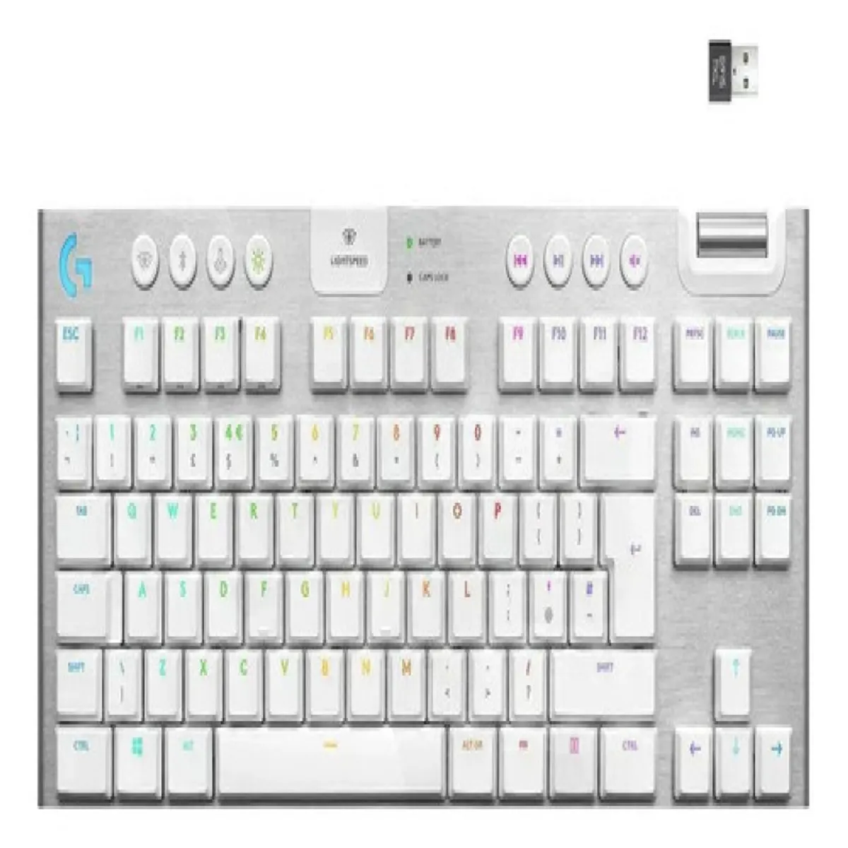 LOGITECH - Teclado Mecánico Logitech G915 Tkl Rgb Lightspeed Blanco