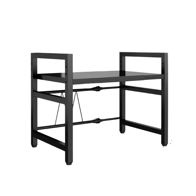 IMPORTCLICK - Estante Repisa Rack Extendible Microondas Cocina Gancho Negro IMPORTCLICK