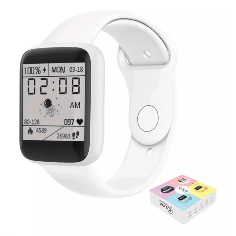 UNIVERSAL - Reloj D20 Inteligente Smartwatch Blanco 2024