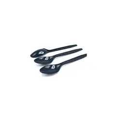 GENERICO - Cucharillas Plasticas Negra 12pcs