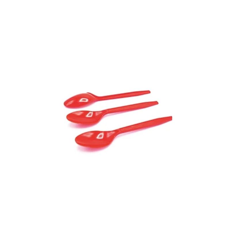 GENERICO - Cucharillas Plasticas Rojas 12pcs