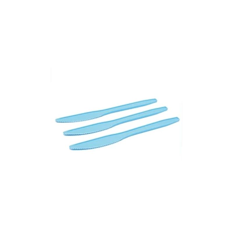 GENERICO - Cuchillo De Plastico Celeste 12pcs