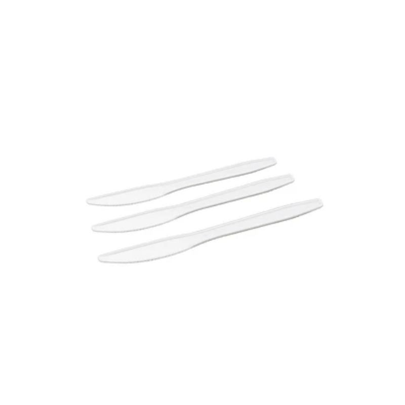 GENERICO - Cuchillos Plasticos Blancos 12pcs