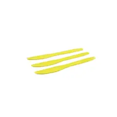 GENERICO - Cuchillo Plastico Amarillo 12pcs