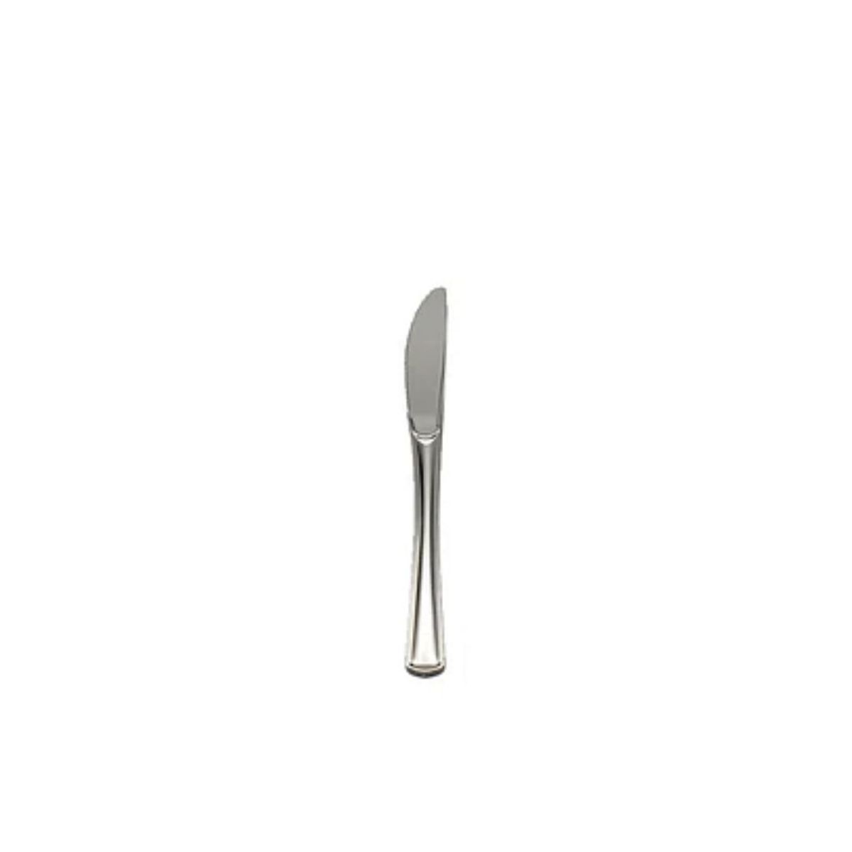 GENERICO - Cuchillo Plástico Plateado Oscuro 20cm