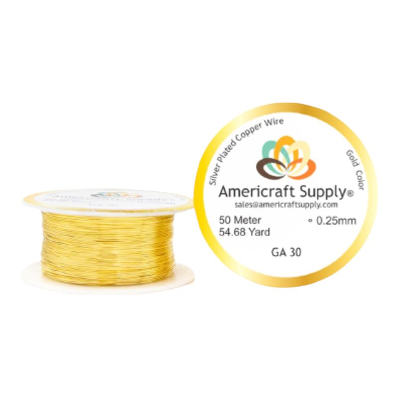 A - Americraft Calibre 30 Alambre Para Alambrismo Y Bisutería - Gold