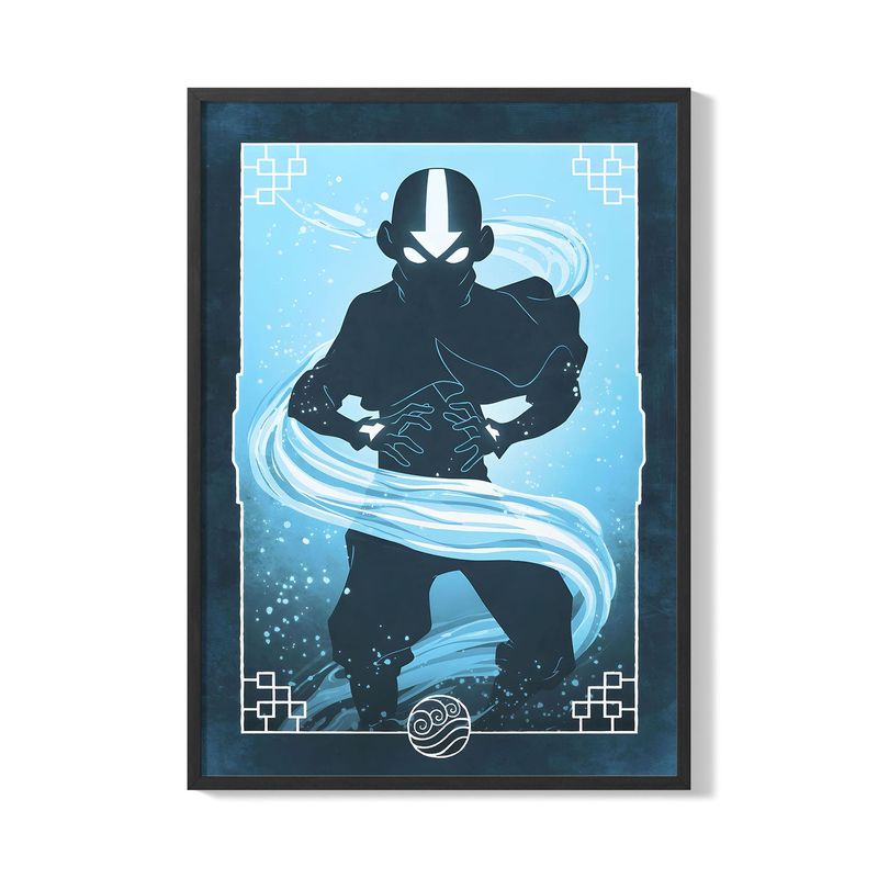 CREANGO - CUADRO POSTER AVATAR AANG ESTILO AGUA 33X43