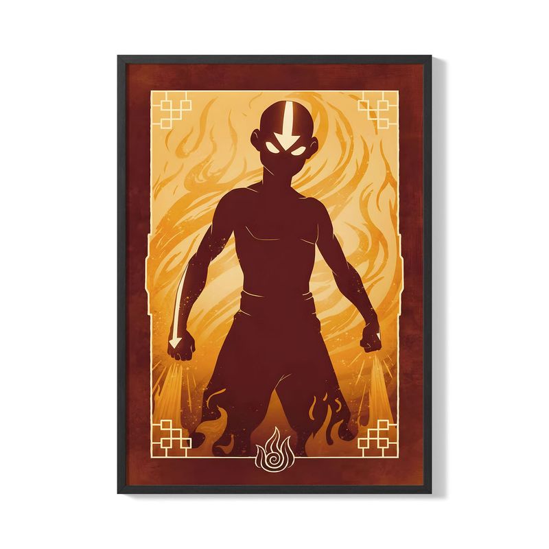 CREANGO - CUADRO POSTER AVATAR AANG ESTILO FUEGO 33X43