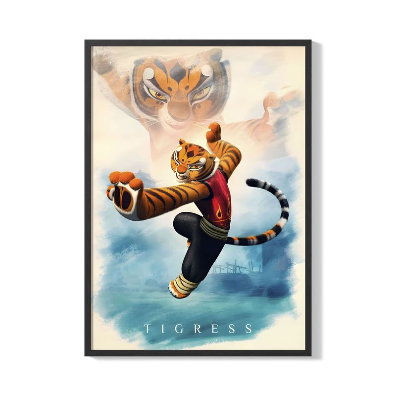 CREANGO - CUADRO POSTER KUNG FU PANDA TIGRESA 33X43