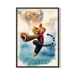 CREANGO - CUADRO POSTER KUNG FU PANDA TIGRESA 33X43
