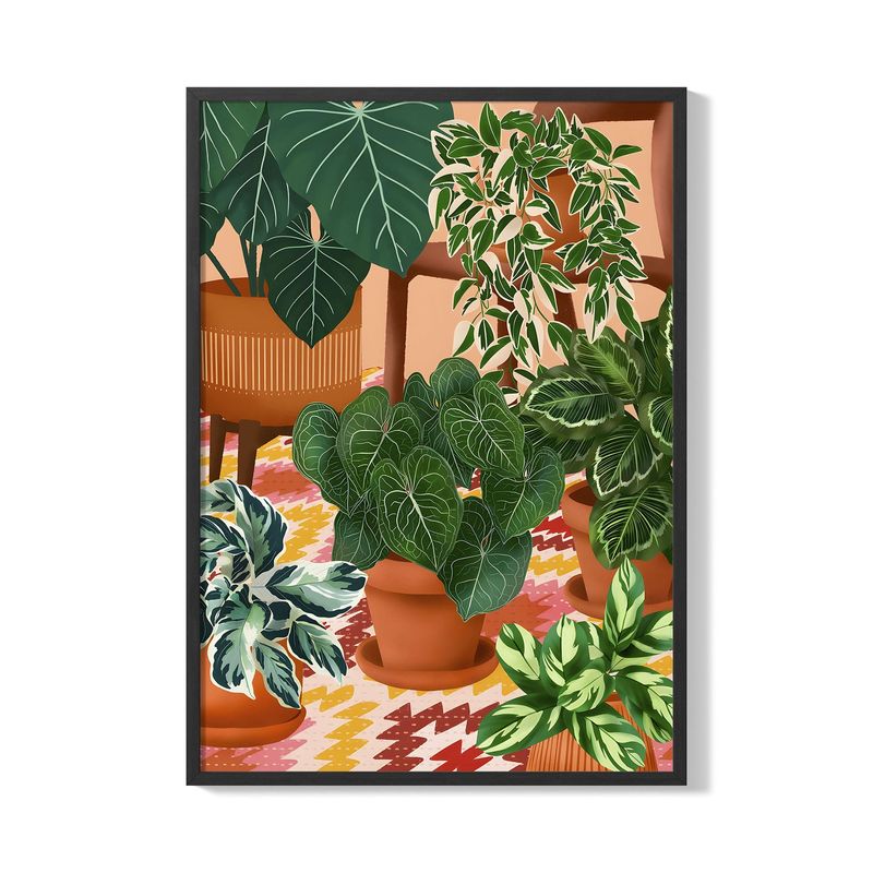 CREANGO - CUADRO POSTER JARDIN CON PLANTAS 33X43