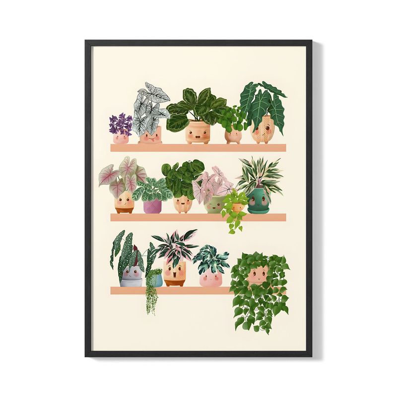 CREANGO - CUADRO POSTER PLANTAS Y MACETAS 33X43