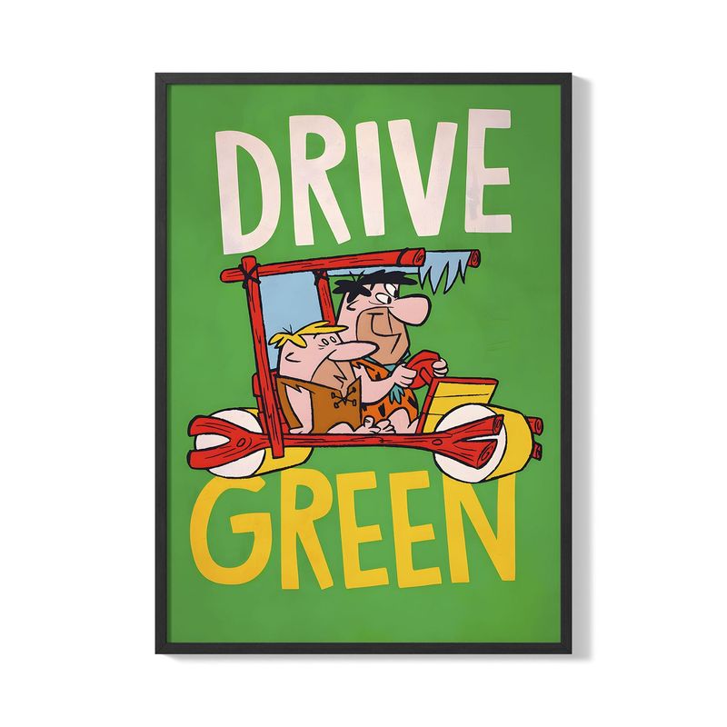 CREANGO - CUADRO POSTER LOS PICAPIEDRAS AUTO 33X43