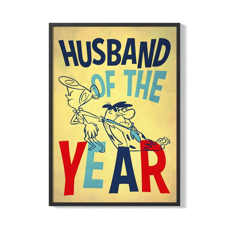 CREANGO - CUADRO POSTER LOS PICAPIEDRAS ESPOSA DEL AÑO 33X43