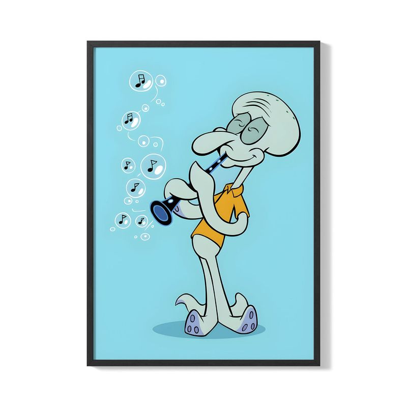 CREANGO - CUADRO POSTER BOB ESPONJA CALAMARDO 33X43