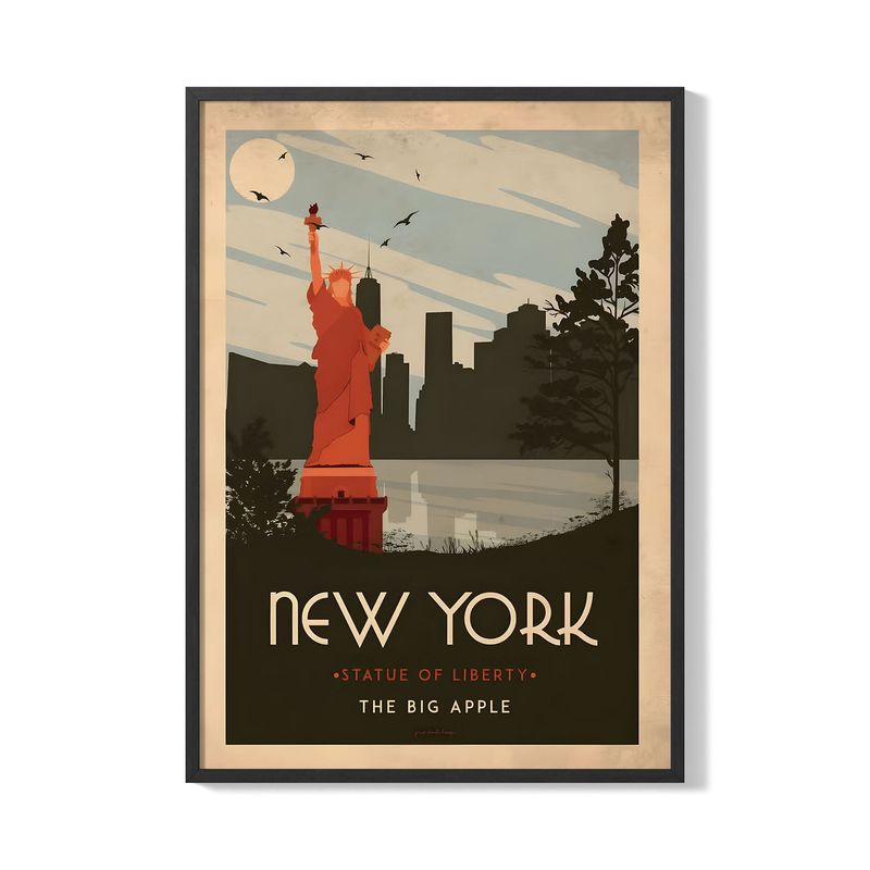 CREANGO - CUADRO POSTER NEW YORK ESTATUA DE LA LIBERTAD 33X43