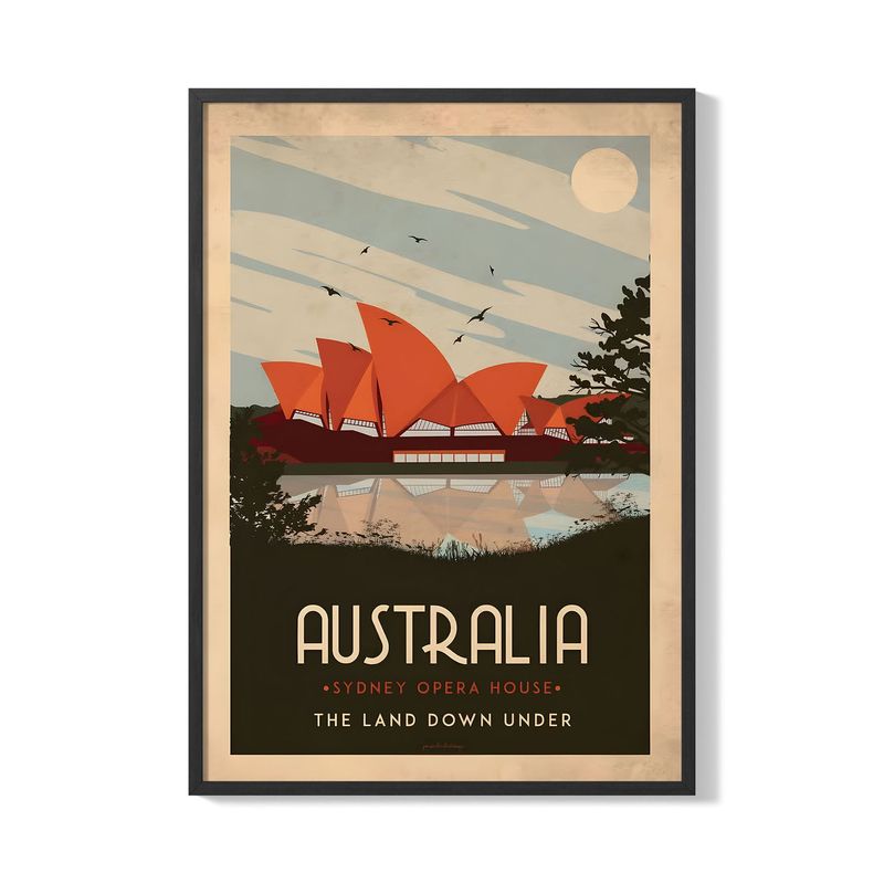 CREANGO - CUADRO POSTER AUSTRALIA OPERA DE SYDNEY 33X43