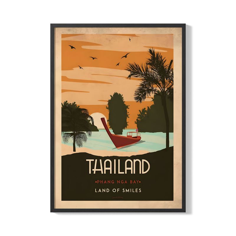 CREANGO - CUADRO POSTER TAILANDIA BAHIA DE PHANG NGA 33X43