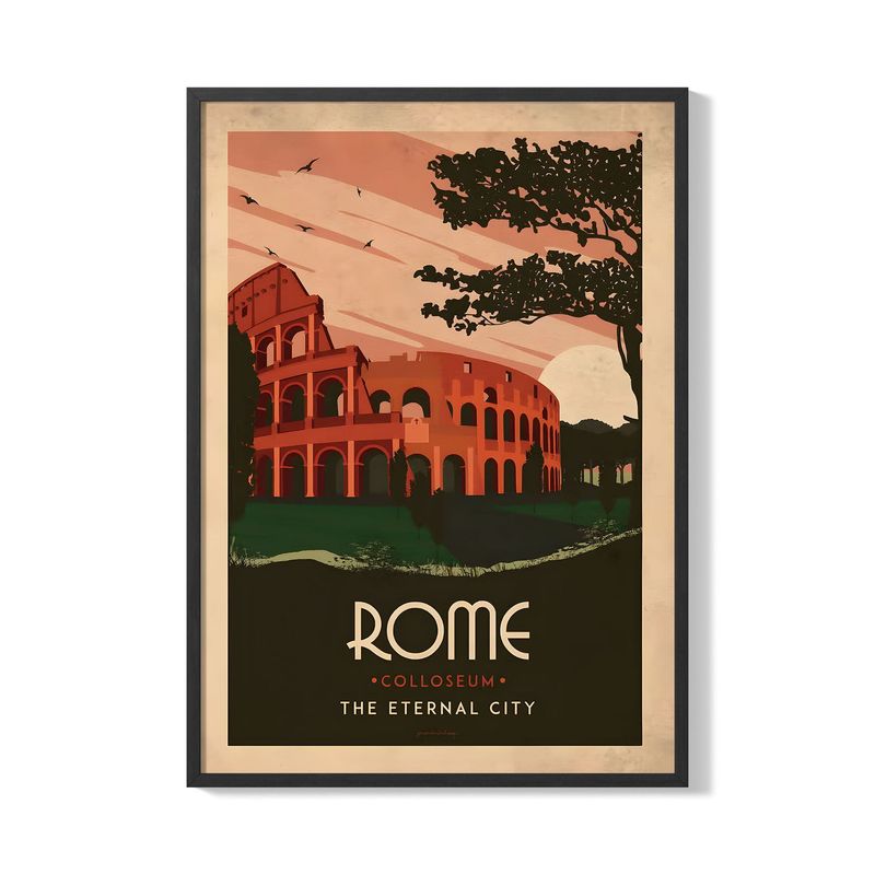 CREANGO - CUADRO POSTER ROMA COLISEO ROMANO 33X43
