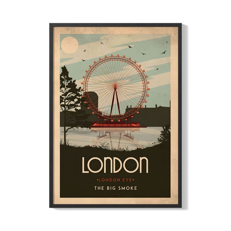 CREANGO - CUADRO POSTER LONDRES OJO DE LONDRES 33X43