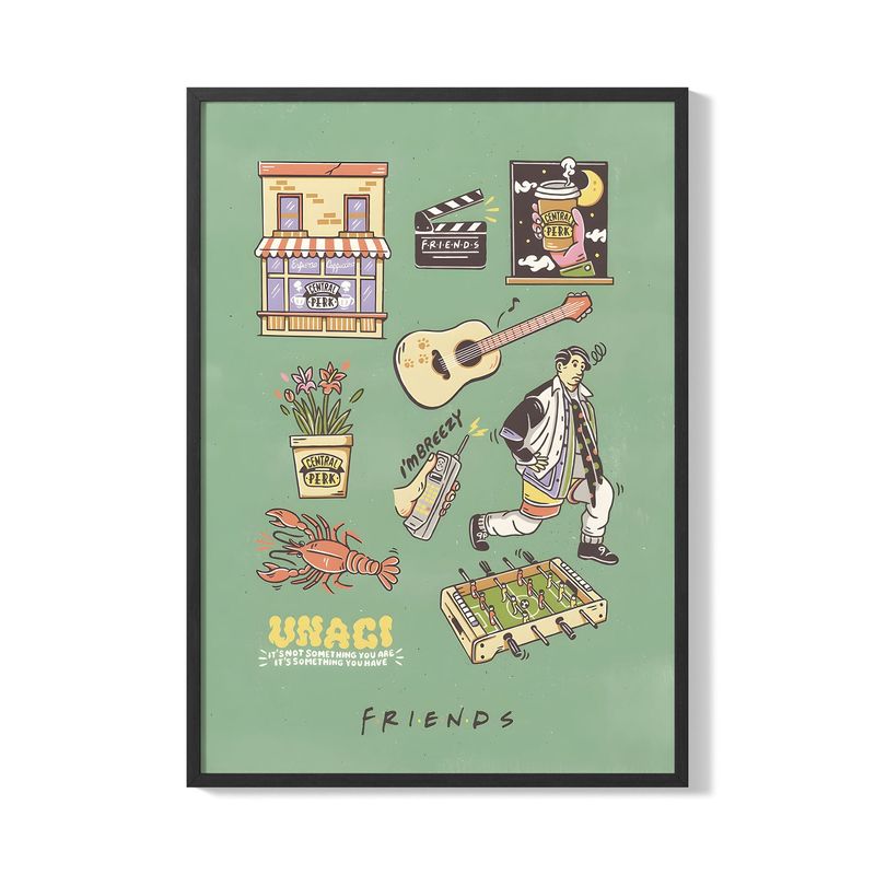 CREANGO - CUADRO POSTER FRIENDS 33X43 DISEÑO 2