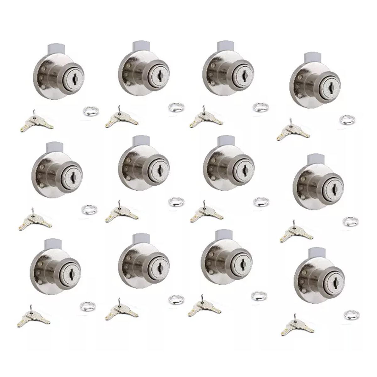 GENERICO - Cerradura Chapa Cajón Tipo Redonda Cilindro 19mm