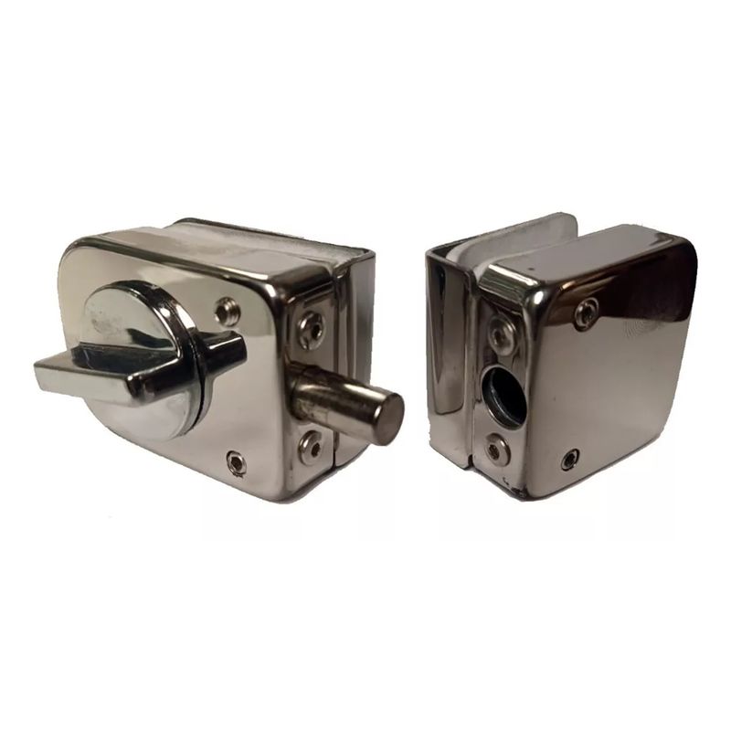 GENERICO - Cerradura Puerta Vidrio A Vidrio Pestillo De 8 A 12mm