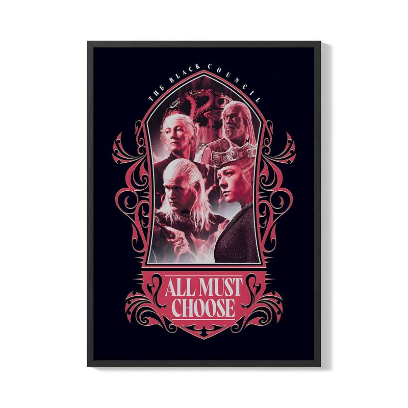 CREANGO - CUADRO POSTER LA CASA DEL DRAGON CONSEJO NEGRO 33X43
