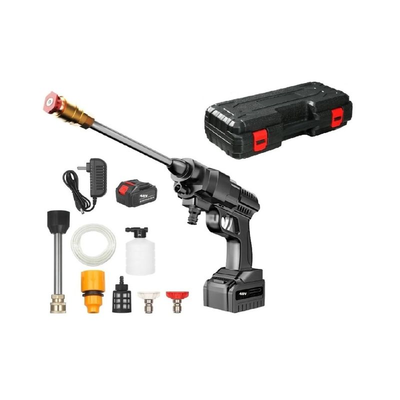 GENERICO - Pulverizadora Inalambrica Alta Presion Bateria Lavado Black