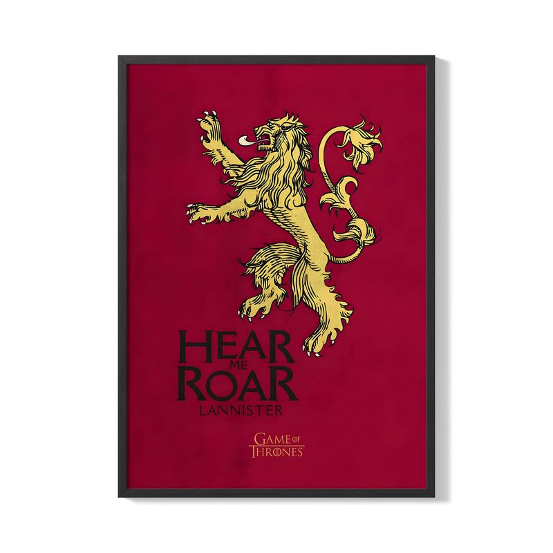 CREANGO - CUADRO POSTER ESCUDO CASA STARK 33X43