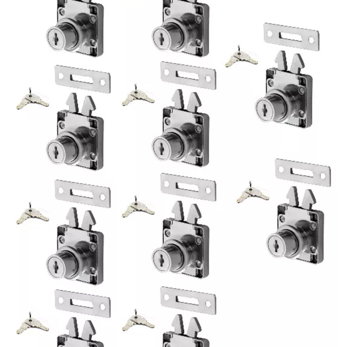 GENERICO - Cerradura Chapa Puerta Corredera Armario Cilindro. 19 mm