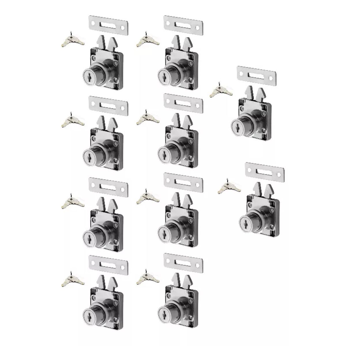 GENERICO - Cerradura Chapa Puerta Corredera Armario Cilindro. 19 mm