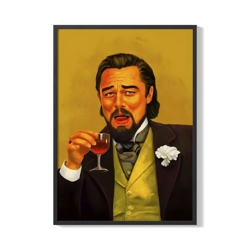 CREANGO - CUADRO POSTER LEONARDO DICAPRIO MEME RIENDO 33X43