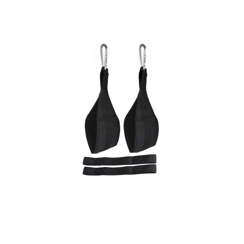 GENERICO - Kit Correas Bandas Ajustables Abdominales Barras Black