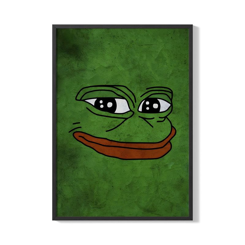 CREANGO - CUADRO POSTER MEME RANA PEPE 33X43