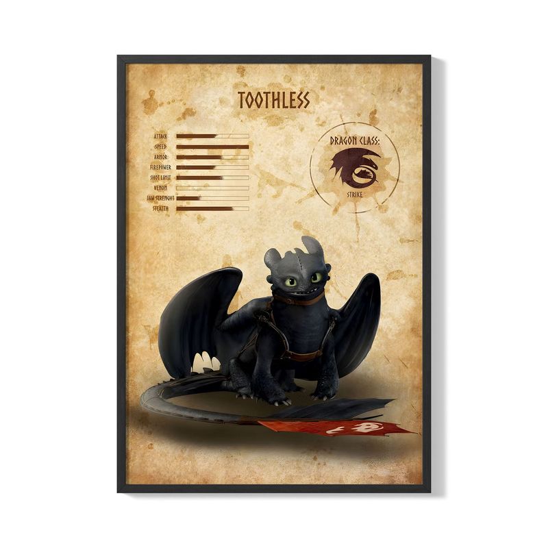 CREANGO - CUADRO POSTER COMO ENTREGAR A TU DRAGON CHIMUELO 33X43