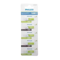 PHILCO - Pilas AAA 5 RECARGADAS 1200MAH