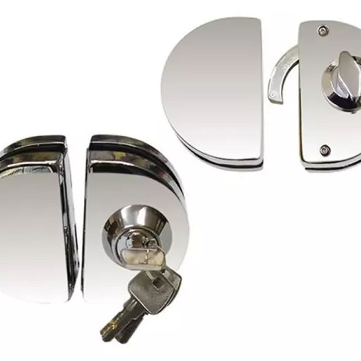 GENERICO - Cerradura Para Puerta Vidrio  A Vidrio De 8 A 12mm Llave