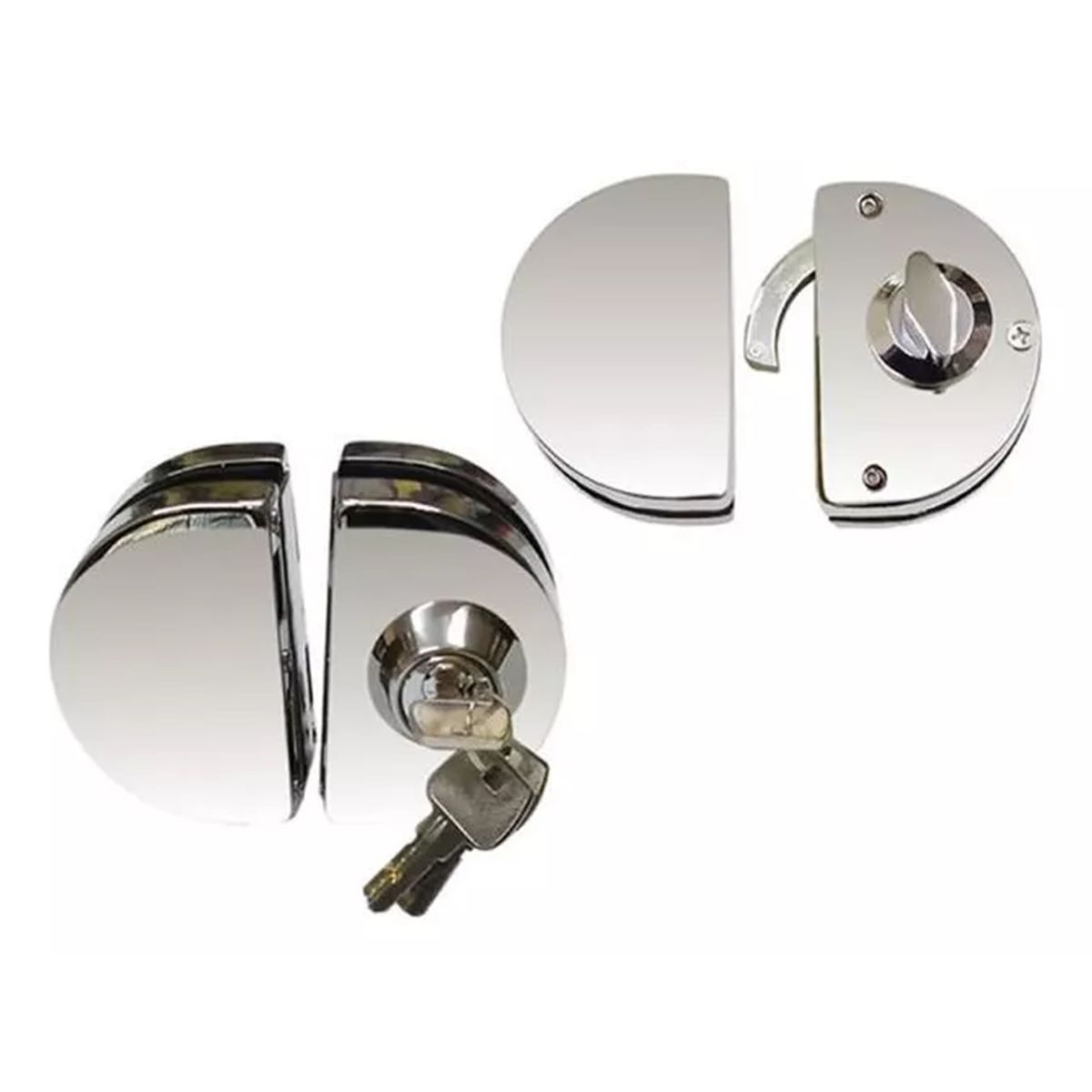 GENERICO - Cerradura Para Puerta Vidrio  A Vidrio De 8 A 12mm Llave