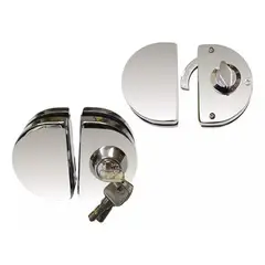 GENERICO - Cerradura Para Puerta Vidrio A Vidrio De 8 A 12mm Llave