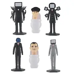 GENERICO - Set de 6 Figuras Skibidi Toilet Titan Tv man