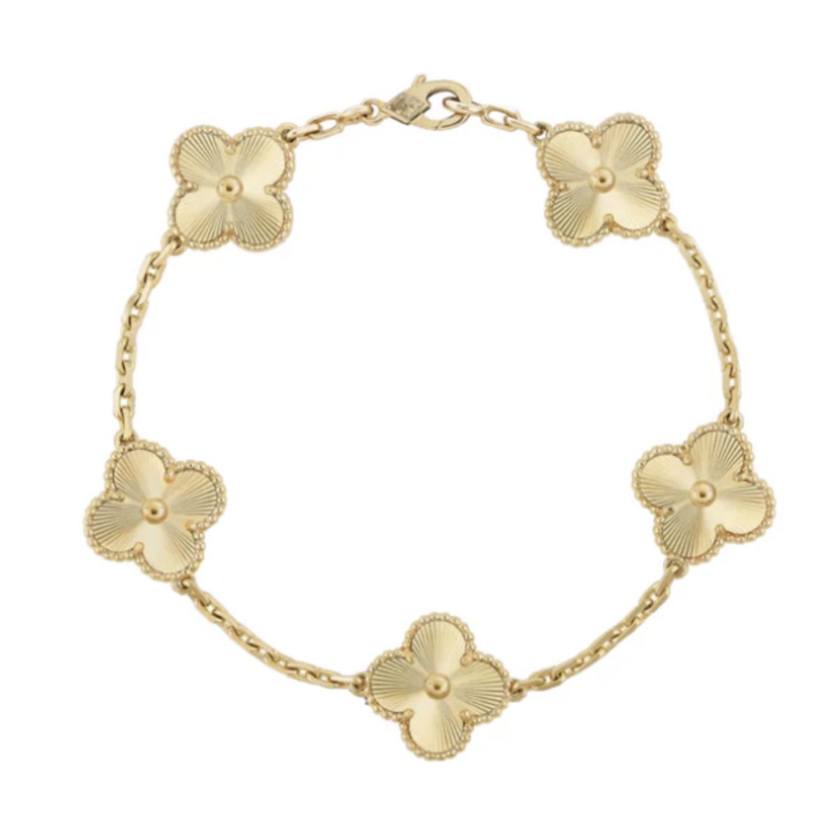 AMBAR JOYERIA - Pulsera Clover Corte Laser Trébol - Baño Oro