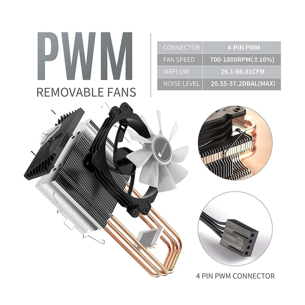 GENERICO - Disipador Coolers Pc Rgb Con Doble Ventilador Intelamd - SC