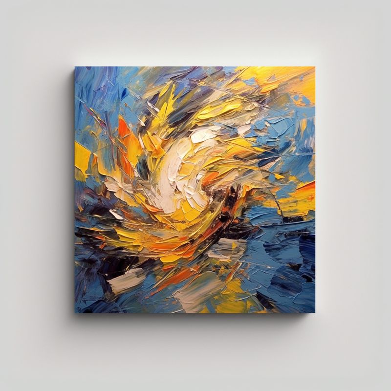 GENERICO - Creación De Pintura Al óleo Abstracta Para 70x70 Cm