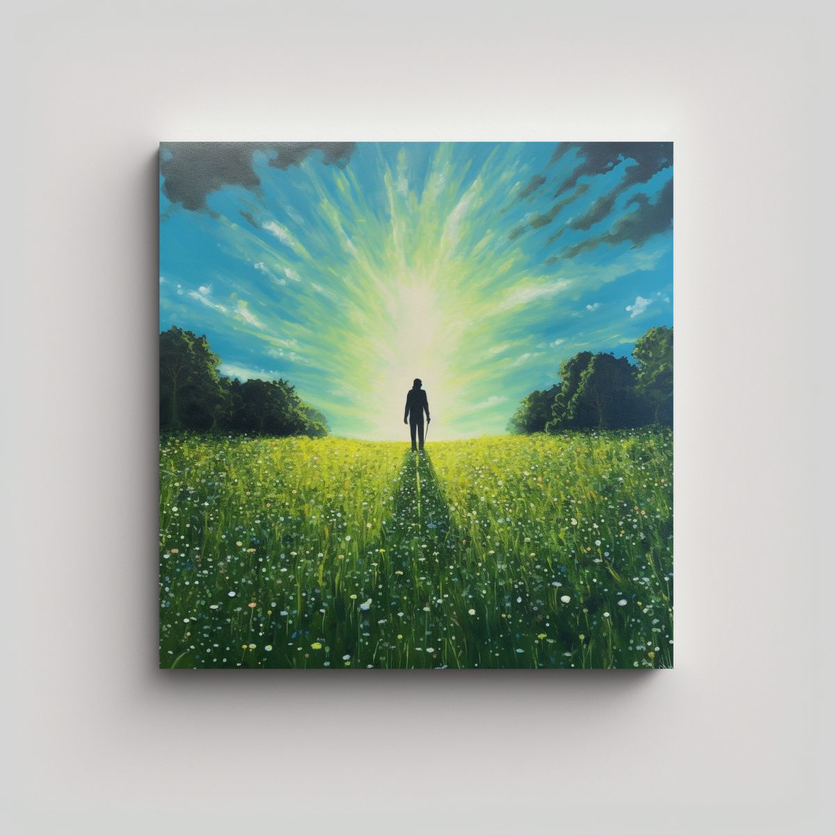 GENERICO - Cuadro De Decoración Con La Silueta De Una 80x80 Cm