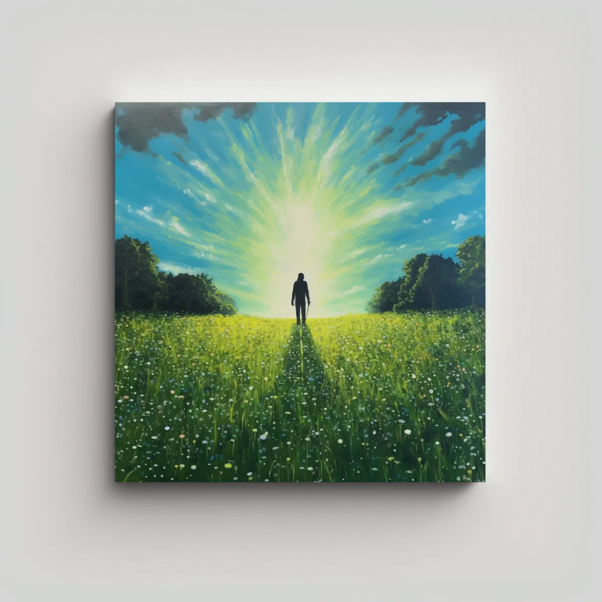 GENERICO - Cuadro De Decoración Con La Silueta De Una 50x50 Cm