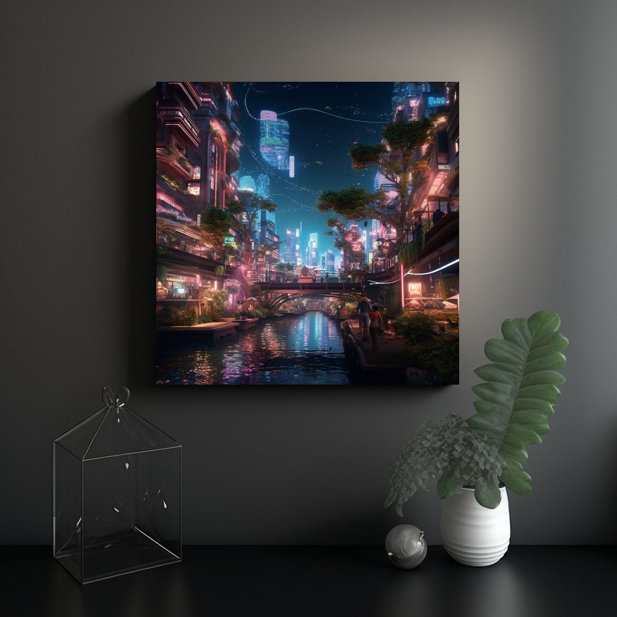 GENERICO - Pinturas Decorativas Urbanas En Estilo Tokyo 80x80 Cm