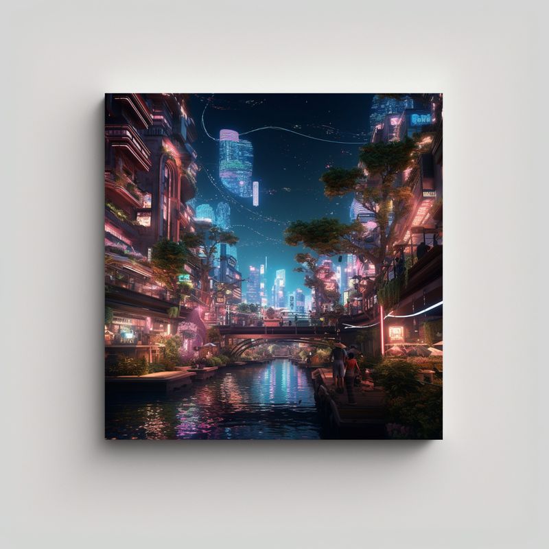 GENERICO - Pinturas Decorativas Urbanas En Estilo Tokyo 50x50 Cm