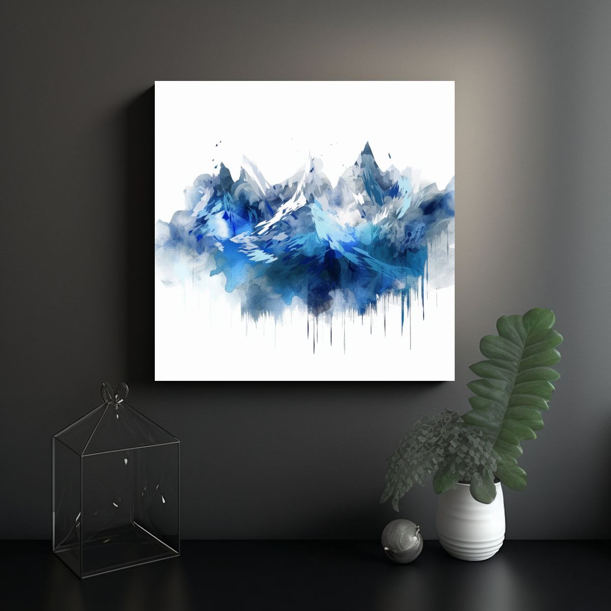 GENERICO - Cuadro Abstracto Regalo Brushtrokes Estilo 70x70 Cm